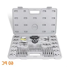 Freeshipping AlloyMetric Drill Tool KIT60Pcs/lot Metric and British Screw Tap and threading die kits hardware auto industrial repair to Obbn