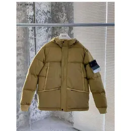 Designers Stones Island 2023 Winter New Metal Nylon Down Warm Outdoor Functional Puffer Jacket Men's and Women's389