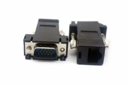 5st/Lot 15Pin VGA Male till RJ45 Kvinnlig omvandlare Adapterkontakt Ethernet Extender