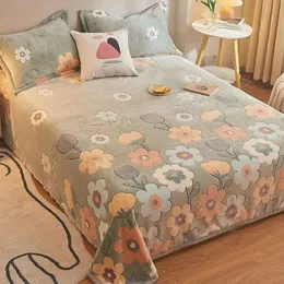 Sheets sets Bed Coral Fleece Blanket Autumn Winter Warm Comportable Sheet Bedspread Naps blankets For Kids Home Textile 231110