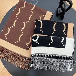 Top Design Scalf Ovels dla kobiet jesienne zimowe gradient ciepły szalik litery kratowe szaliki