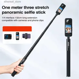 Monopiedi selfie Nuovo per Insta360 130CM allungabile invisibile Selfie Stick Pole Asta universale per GoPro 11 10 9 8 7 6 5 Insta360 One RS/X3 Q231110