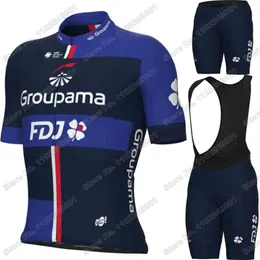 Cykeltröja sätter Cycling Jersey Set France Pro Team Cycling Clothing Men Road Bike Shirts Suit Bicycle Bib Shorts Maillot Cyclisme 231109