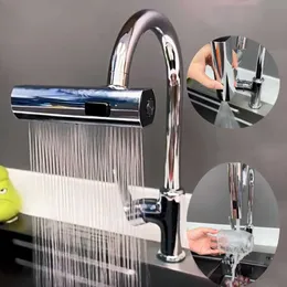 Nuovo adattatore di estensione del rubinetto a cascata ruotabile a 360 ° Gorgogliatore Filtro antispruzzo 3 modalità Rubinetto per lavello della cucina Rubinetto per lavabo da bagno