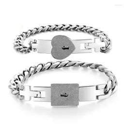 Braccialetti con ciondoli Bracciale coppia in acciaio inossidabile Braccialetti concentrici a cuore di pesca intrecciati da uomo e da donna Anniversary Sweet