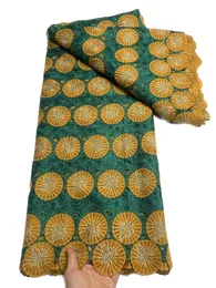 2023 Högkvalitativ polyestersladd spets 5 meter Mesh Guipure Tyg Brodery African Women Wedding Party Dress Sy Craft Modern Nigerian Style Apparels YQ-1119