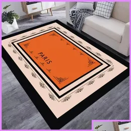 Carpets Luxury Orange Carriage Carpet Room Decor Fashion Brand Rug Living Bedside Mattress Clothes Shop Cloakroom Mat Designer Home Dheq2