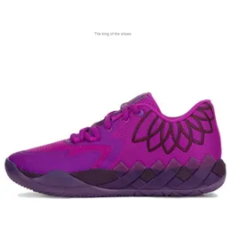 MB.01Lamelo Ball MB01 LO DISCO PURPLE SHOES FOR BOX MENS MENS WOMENS BASKETBALL SHOESスニーカーUS7.5-US12