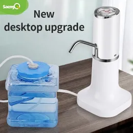 Vattenpumpar Saengq Dispenser Bottle Mini Barreled Electric USB Charge Automatisk bärbar switch 230410