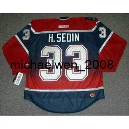 Weng Henrik Sedin 2002 CCM Turn Back Hockey Jersey Alla sömda högkvalitativa alla namn något nummer varje storlek målvakt