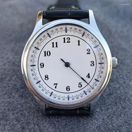 ساعة معصم مستقل إبرة واحدة بسيطة أزياء الرجال الكوارتز مشاهدة Miyota Movement Sapphire Glass 50M ساعة مضادة للماء lebosinexin