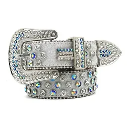 Produzione Fornitura Economia Brillante Strass unisex Stile alla moda alla modaCintura Cintura di design in pelle tempestata di diamanti Cinture da uomo