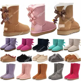 Designer Ugglis Botas Austrália Chinelos Tasman Tazz Womens Plataforma Botas de Inverno Clássico Bota de Neve Tornozelo Curto Arco Mini Pele Preto ChjZj2 #