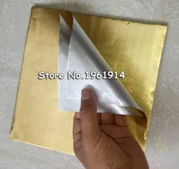 Presentförpackning 100 ark 2020 cm guldfolie omslagspapper bröllop choklad godis inpackning ark 230411