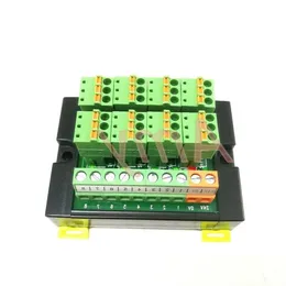 Freeshipping PLC terminal block module sensor 3 wire 8 bit input and output DIN rail spring wiring LED Xcqfr