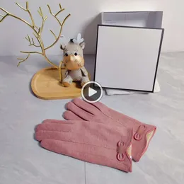 Ny Counter New Product Wool Gloves Fashion Gloves Autumn and Winter Warm Plush Foder Bekväm mjuk mångsidig en storlek Designer Letter Luxurious