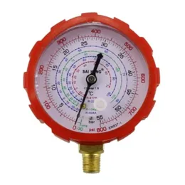 Guter Klimaanlagen-Manometer für hohen/niedrigen Druck R134a R404a R22 R410a Kältemittel-Manometer mit Ventil 500 PSI 800 PSI