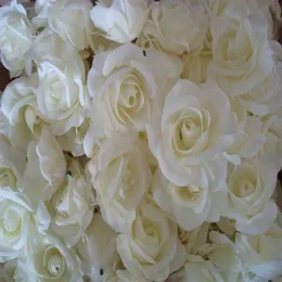 رؤساء الزهور 100p الحرير الاصطناعي كاميليا وردة زهرة الفاوانيا المزيفة 7-8 سم لحفل الزفاف المنزل ديكور تدفق 252D