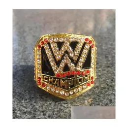 Wrestling Federation Hall Of Fame Championship Ring With Wooden Display Box Souvenir Men Fan Gift Wholesale Drop Delivery Dhnef