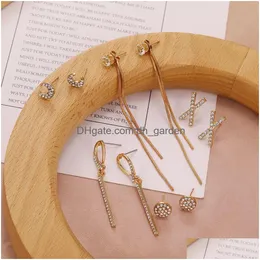 Dangle & Chandelier New Fashion Long Dangle Earrings For Women Girls 2021 Vintage Gold Color Korean Drop Jewelry Drop Delive Dhgarden Dhcf8