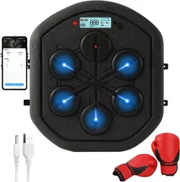 Бокс-машина, электронная музыка для бокса, настенная Bluetooth-светодиодная музыкальная машина для бокса Перезаряжаемые через USB боксерские перчатки для детей и взрослых Бокс