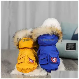 Ciepłe ubrania dla psów zima płaszcz z płaszczem zwierząt domowych ubrania dla małych średnich psów Dhobf Dhobf