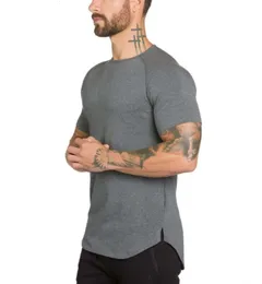 Designer gym clothes fitness t shirt mens fashion extend hip hop summer short sleeve t-shirt cotton bodybuilding shark engineers fashion Fashion brand