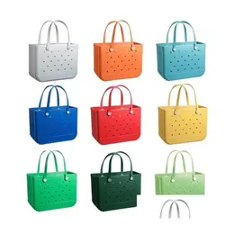 38X13X32Cm Borse da spiaggia di stoccaggio di moda Grandi captity Colore Estate Imitazione Sile Cestino Creativo portatile Borse da donna Borsa Consegna di goccia Dhegj