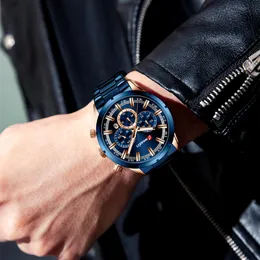 Zegarki na męskie zegarki ELOJ Automatyczny ruch mechaniczny składanie klamra zegarek świetliste szafir Wodoodporny złoty data