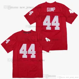 Maglia da football universitario cucita su misura del film retrò Forrest Gump # 44 dal design fai-da-te