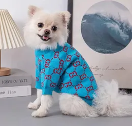 Kläddesigner Brands Dog Dog Apparel Winter Warm Pet Sweater Sticked Turtleneck Cold Weather Pets Rockar Puppy Cat Sweatshirt Pullover Clothing for Small Dogs H43