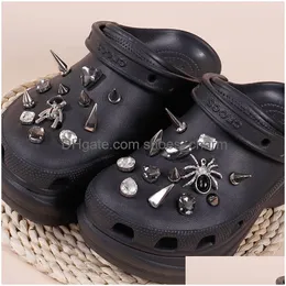 Shoe Parts Accessories Charms Designer Punk Rivets Diy Decoration Croc Jibz Clogs Luxury Rhinestone Childrens Gifts For Boys And G Dhrkl