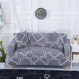 Крышка стулья Персонализированное серое печатное диван с раскрытием шезлонга с эластичной подушкой большие диваны Funda Elastica