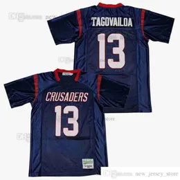 DIY Design Retro Movie Tua Tagovailoa #13 HIGH SCHOOL Jersey Custom Stitched College Football Jerseys