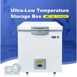 -86 Düşük Sıcaklık Dondurucu 50L Laboratuvar Derin Dondurucu Numuneler için Depolanmış Laboratuvar Malzemeleri