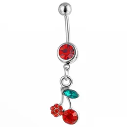 Navel Bell -knappringar D0164 Körsbärs kropp Piercing smycken Belly Drop Delivery Dhgarden OT50C