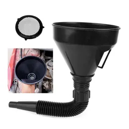 New Universal Oil Funnel With Filter Pipe Handle Set Diesel Gas Fuel Filler Tools Car Accessories For Truck Motorcycle Off Road 4x4