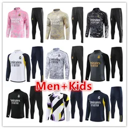 2023 2024 Real Madrids Tracksuit Soccer Training Suit Vini Jr Bellingham 22/23/24 Real Madrides Men and Kids Football Sportswear Chandal Futbol Survetement