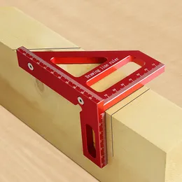 Packaging Paper Woodworking Square Protractor Aluminum Alloy Miter Triangle Ruler High Precision Layout Measuring Tool for Engineer Carpenter 230410