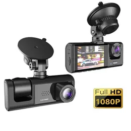New Dash Cam W/ IR Night Vision Loop Recording 2" IPS Screen 1080P 3 Camera