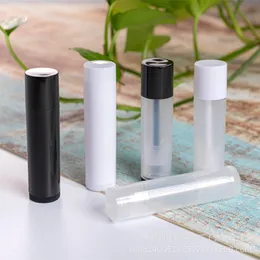 1000st 5 ml kosmetisk tom flaskan Chapstick Lip Gloss Lipstick Balm Tube med Caps Container Bottle For Lady Women Makeup Tool
