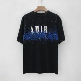 Men's TShirts Summer full star letters A printed short sleeve cotton Tshirt men's and women's versatile hip hop loose 230411