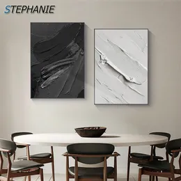 Paintings Abstract Black White Posters Nordic Canvas Prints Minimalist Texture Art Paintings for Living Room Aesthetic Wall Decor Pictures 231110