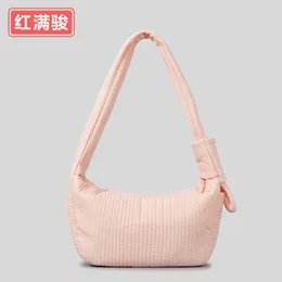 Bolso a rayas tridimensional, moderno y minimalista, para nicho femenino, bolso cruzado ligero de banda ancha, bolso de mano informal coreano