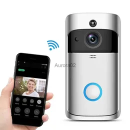 Dörrklockor WiFi Doorbell Camera Smart Wi-Fi Video Intercom Door Bell Video Ring för lägenheter Ir Alarm Trådlös säkerhet Kamera Dörrbell YQ231111