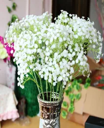 Pretty 10Pcslot Gypsophila Baby039s Breath Artificial Fake Silk Flowers Plant Home Wedding Decoration 549864379289