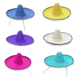 بيريتس سومبريرو للحفلات قبعة القش فير المكسيكيين المصغرين قطرة