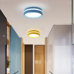 Światła sufitowe okrągłe nowoczesne urządzenie LED do jadalni mieszkalne dla dzieci w sypialni Sala kuchenna Salon Lampy oświetleniowe AC 90-260V