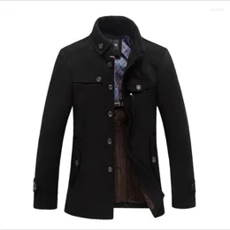 Men's Down Mens Thicken Jackets Men Overcoat Black/Gray Plus Size M-XXXL Drop Brand Winter Wool Jacket Casual Solid Coat