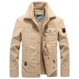 Męskie kurtki Windbreaker Zimowa kurtka Mężczyźni grube wełniane wkładka ciepłe męskie płaszcze wojskowe chaqueta hombre plus m6xl 231110